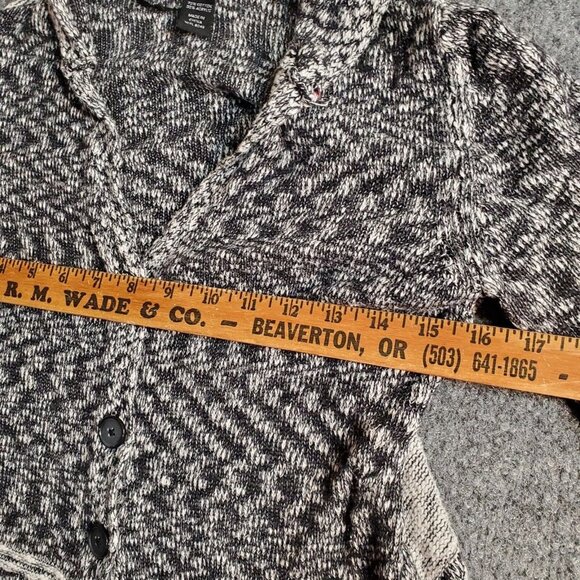STYLE & CO Women Open Front Cardigan Sweater Size PP 0/2 Gray and Black Striped - Picture 9 of 14